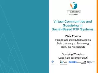 Virtual Communities and Gossiping in Social-Based P2P Systems