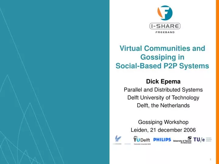 virtual communities and gossiping in social based p2p systems