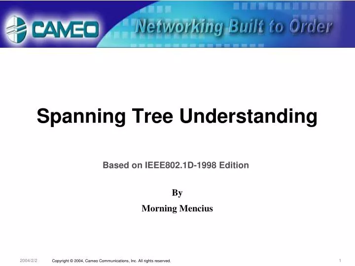 spanning tree understanding