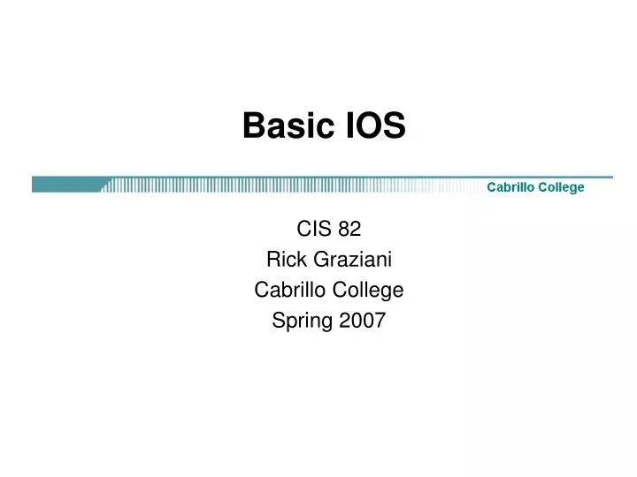 basic ios