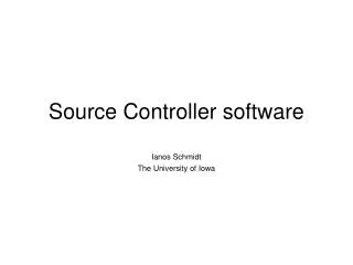 Source Controller software