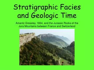 Stratigraphic Facies and Geologic Time