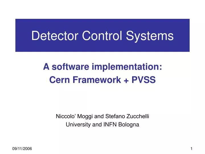 detector control systems