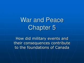War and Peace Chapter 5