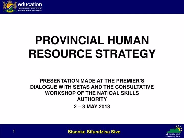 provincial human resource strategy