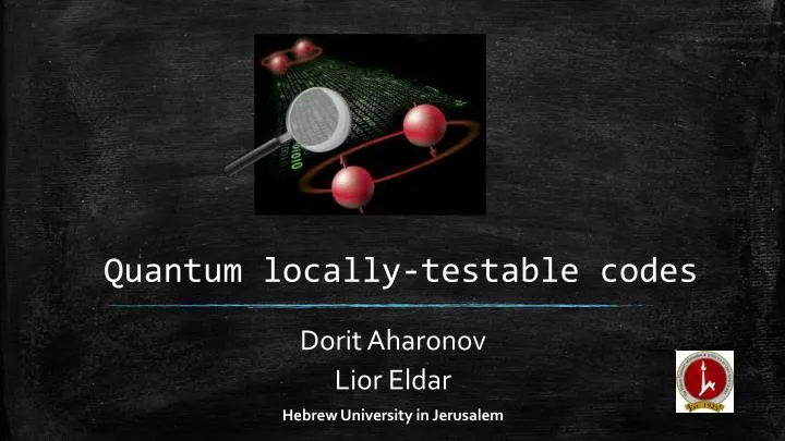 quantum locally testable codes