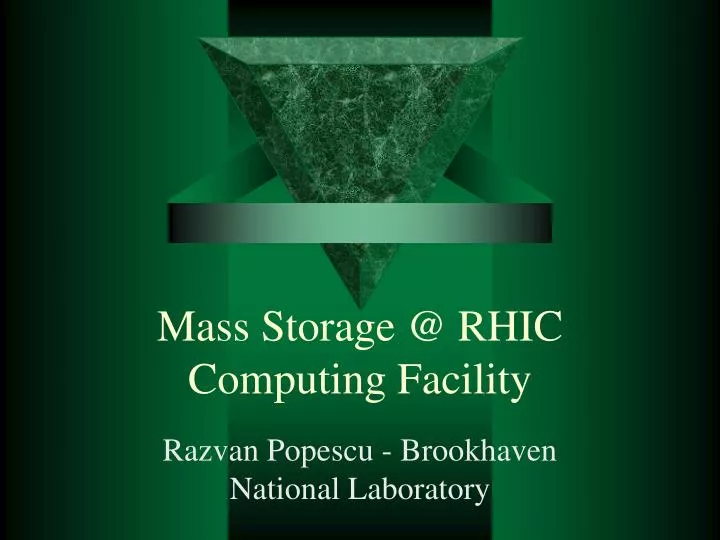 mass storage @ rhic computing facility