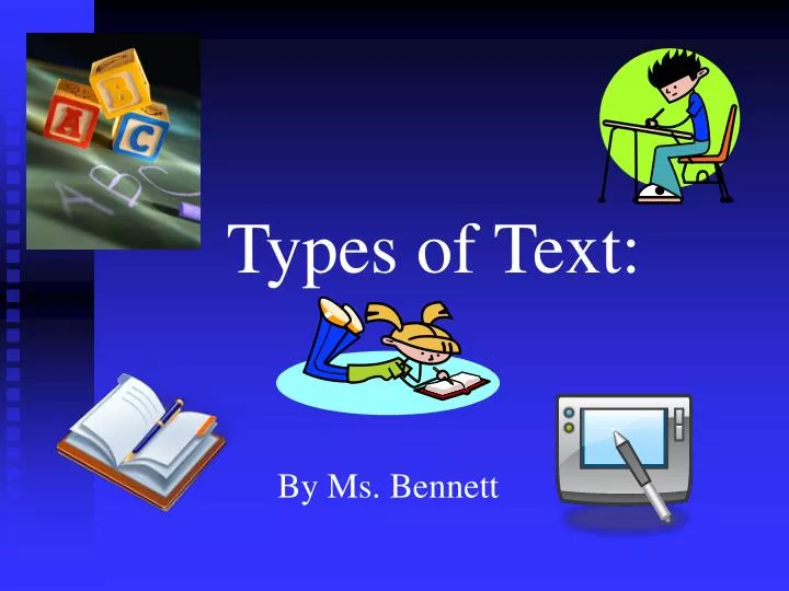 types of text