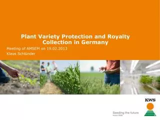 Plant Variety Protection and Royalty Collection in Germany