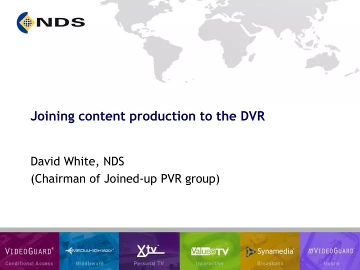 joining content production to the dvr