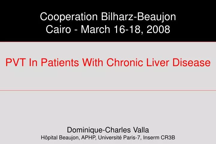 pvt in patients with chronic liver disease