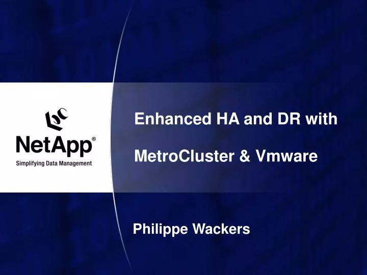 enhanced ha and dr with metrocluster vmware