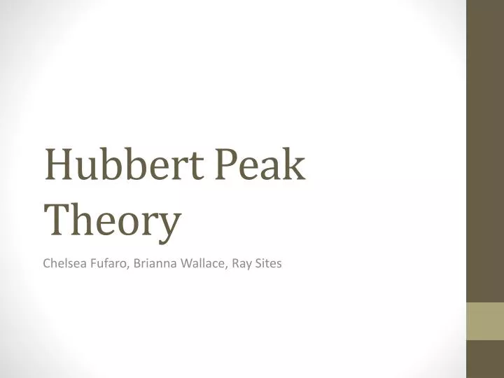 hubbert peak theory