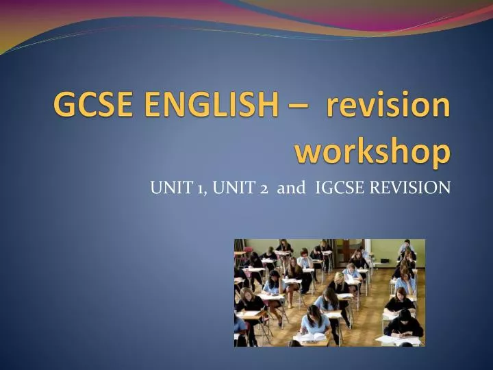 gcse english revision workshop