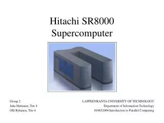 Hitachi SR8000 Supercomputer