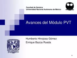 avances del m dulo pvt