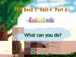 PEP Book 5 Unit 4 Part A