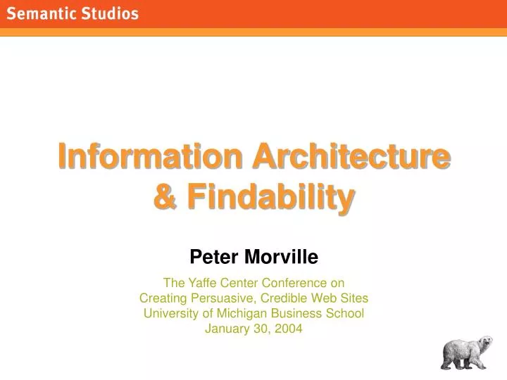 information architecture findability