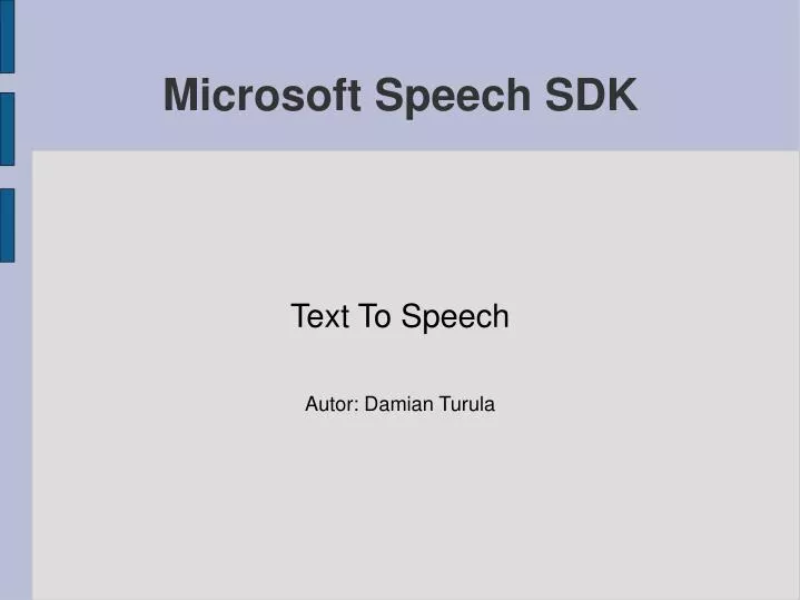 text to speech autor damian turula