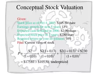 Conceptual Stock Valuation