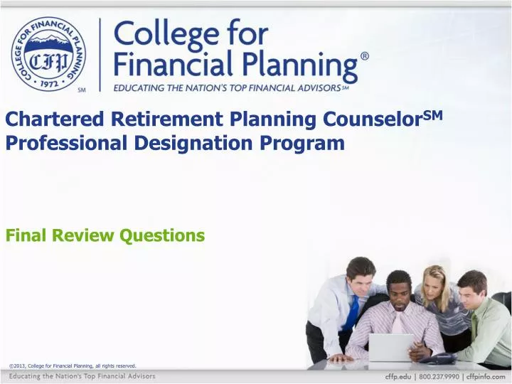 chartered retirement planning counselor sm professional designation program