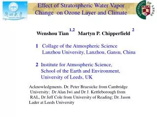 Effect of Stratospheric Water Vapor Change on Ozone Layer and Climate