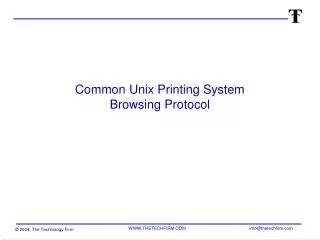 Common Unix Printing System Browsing Protocol