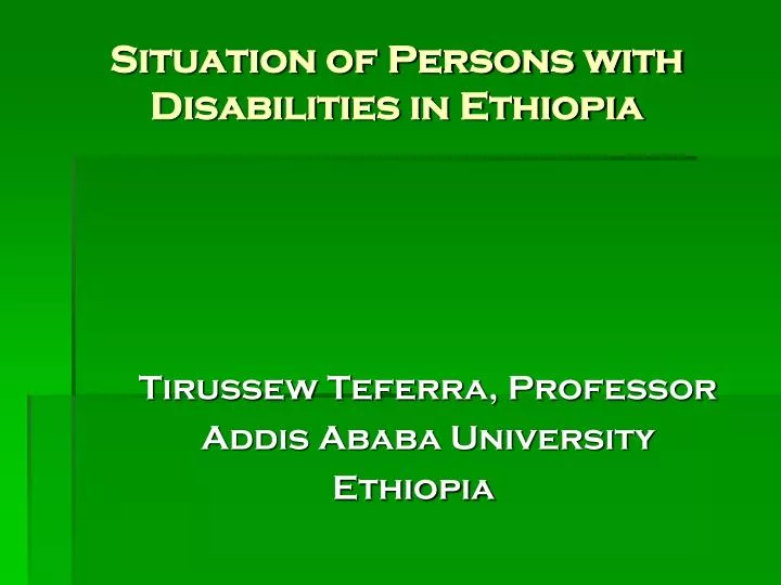 situation of persons with disabilities in ethiopia