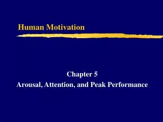 Human Motivation
