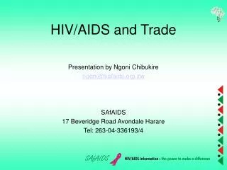 HIV/AIDS and Trade