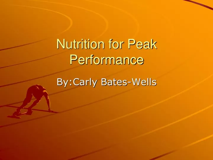 nutrition for peak performance