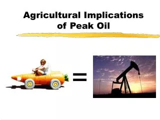 Agricultural Implications of Peak Oil