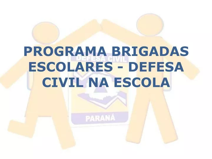 programa brigadas escolares defesa civil na escola
