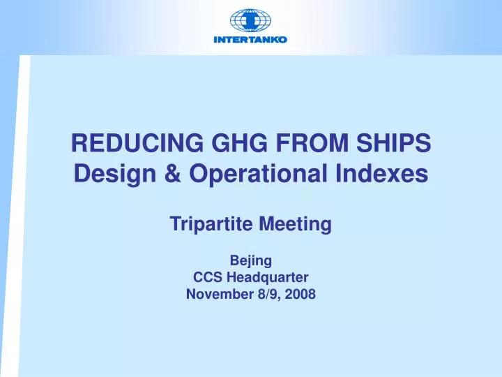reducing ghg from ships design operational indexes