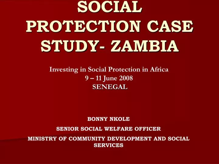 social protection case study zambia
