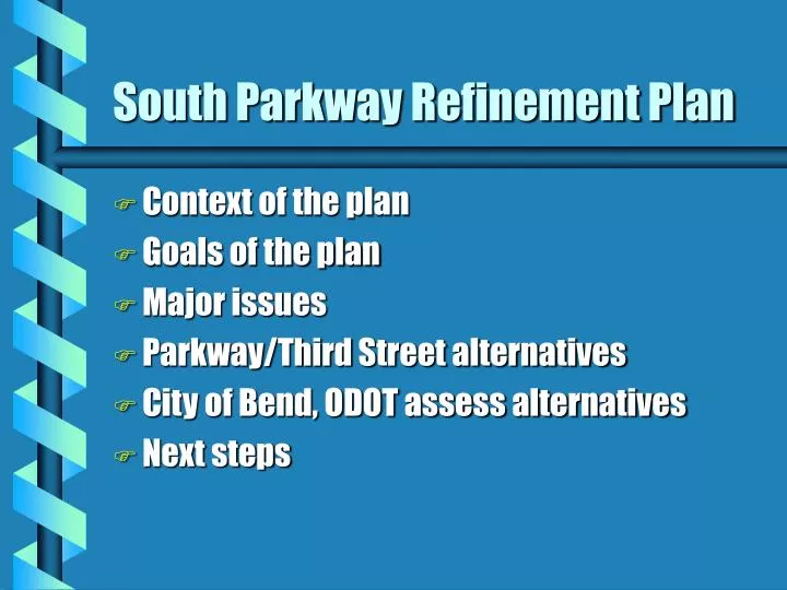 south parkway refinement plan