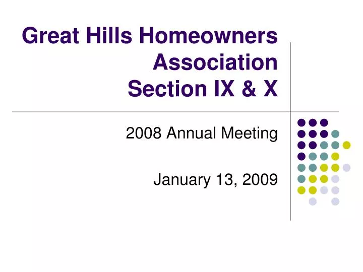 great hills homeowners association section ix x