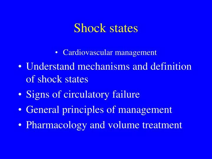 shock states