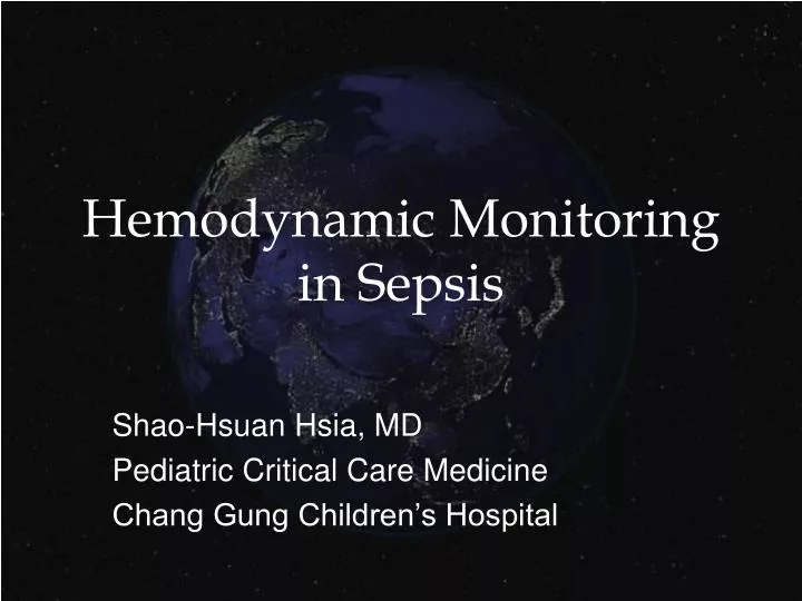 hemodynamic monitoring in sepsis