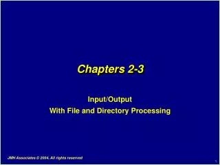 Chapters 2-3
