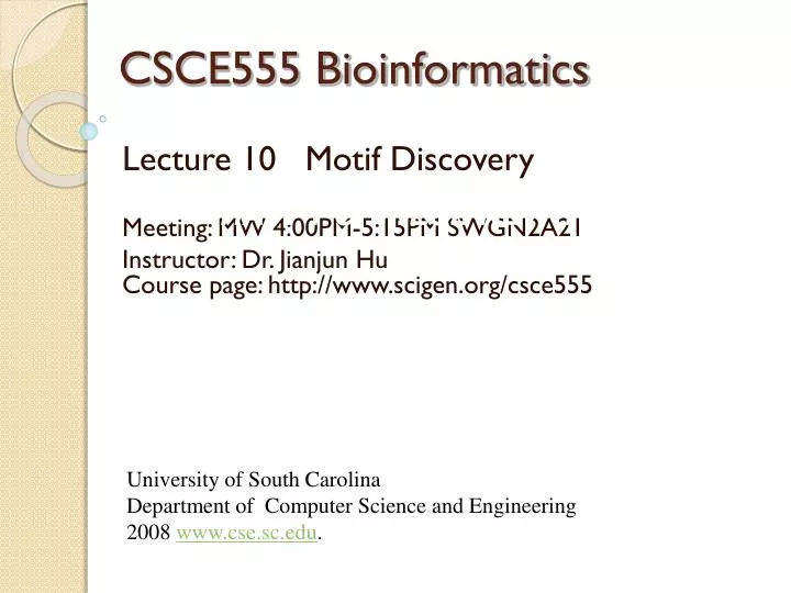 csce555 bioinformatics