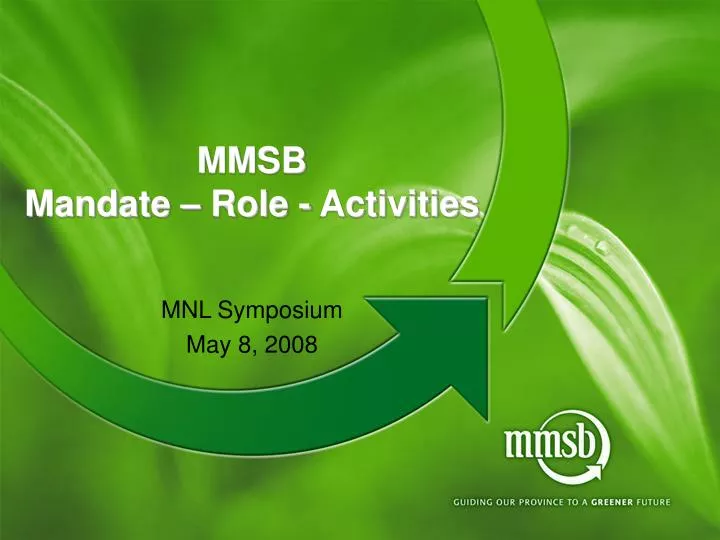 mmsb mandate role activities