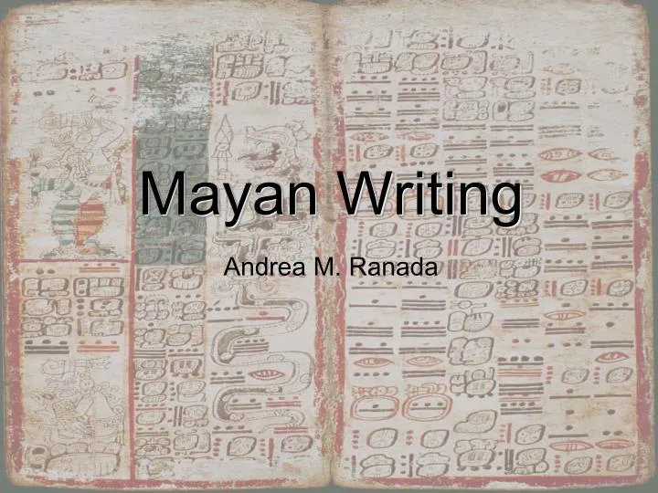 mayan writing