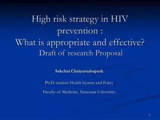 Sakchai Chaiyamahapurk Ph.D. student Health System and Policy