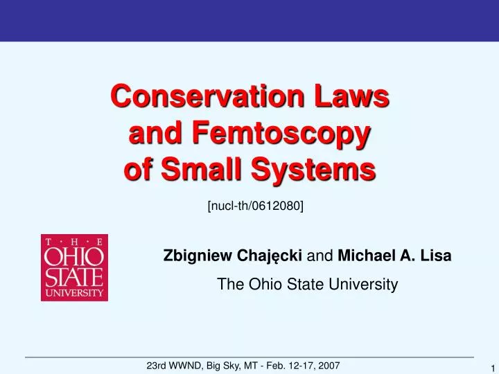 conservation laws and femtoscopy of small systems
