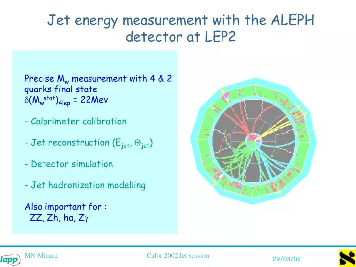 jet energy measurement with the aleph detector at lep2