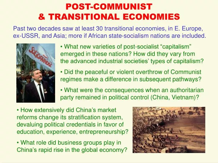 post communist transitional economies