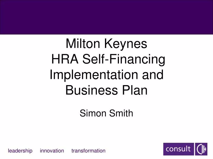 milton keynes hra self financing implementation and business plan