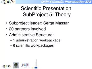 scientific presentation subproject 5 theory