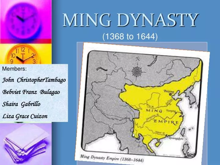 ming dynasty 1368 to 1644